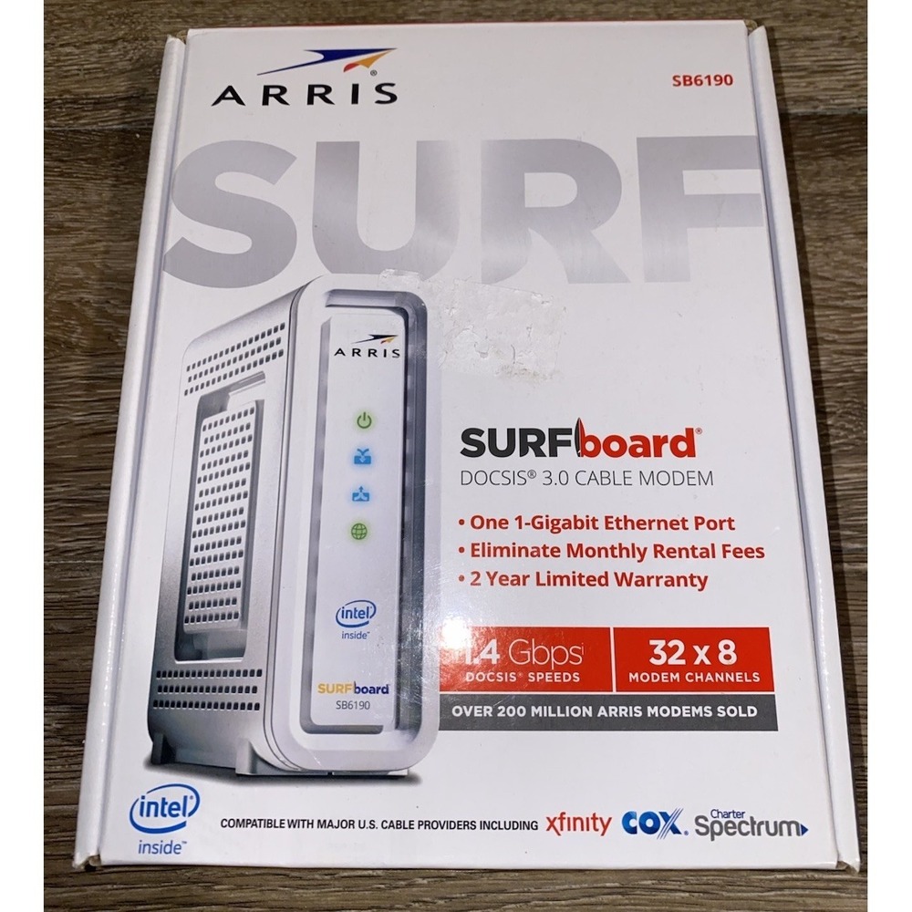 ARRIS Surfboard SB6190 32x8‎ DOCSIS 3.0 Cable Modem